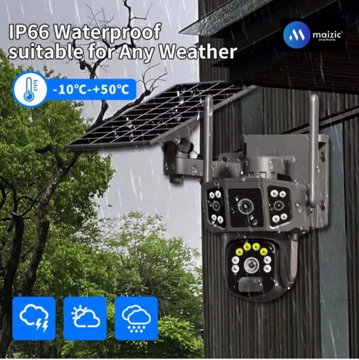 3-in-1 WiFi solar outdoor CCTV camera