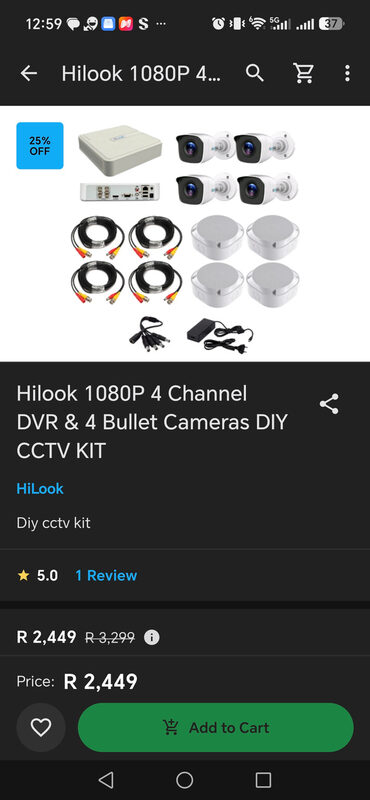 Hilook 4 channel CCTV kit